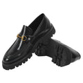 Vintage Men's Business Formal Leather Shoes Decoration Chain Genuine Leather Breathable Casual Loafer Shoes
