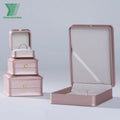 Custom PU Leather Jewelry Packaging Box Ring Necklace Pendant Earring Case Crown Print Logo Jewelry Storage Box