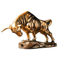 Nordic Style Bull Taurus Resin Sculpture Arts Crafts Animal Decoration for Living Room Bedroom TV Cabinet-Home Decor