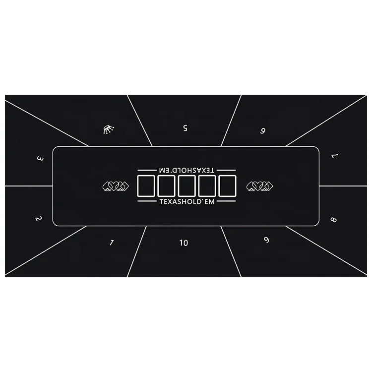 2026 Custom Factory Direct Sales As Your Design 100% Natural Rubber Poker Table Mat for Casino Texas Poker Mat