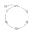 Wholesale Fashion 925 Sterling Silver Exquisite rainbow Zircon Ladies Bracelet Factory Direct Sales
