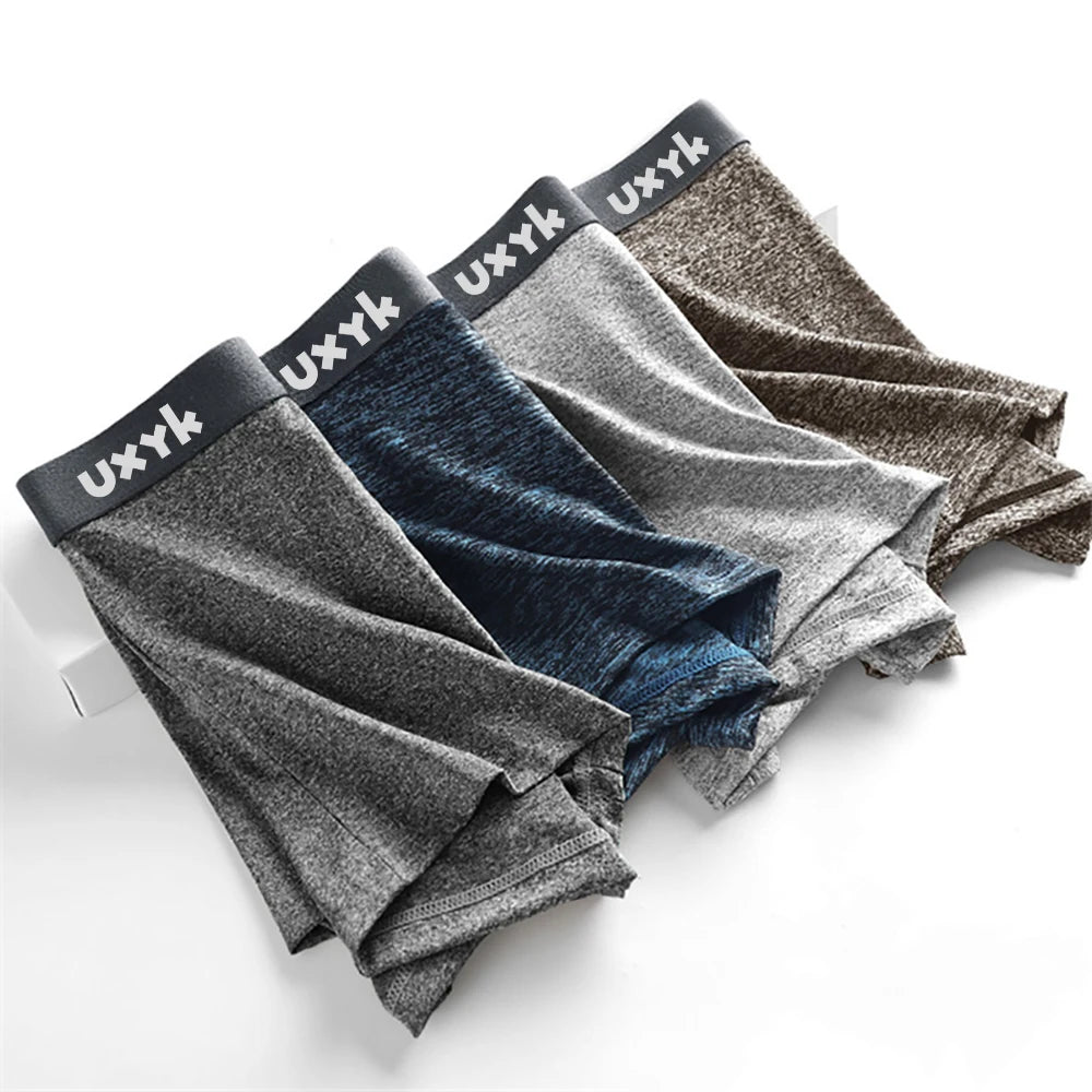 MiiOW Comfortable Smooth Men's Underwear Pure Color 3D Braided Waist Breathable Briefs Boxer