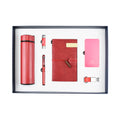 Employee Gift Set Stock Promotional Cooperate Custom logo Business Gift Sets 6 in 1 Leather Journal with Pen key chains