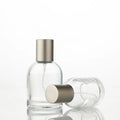 Round Glass Perfume Bottles (30ml 50ml 100ml) with Thick Bottom & Pump Sprayer Screen-Printed Surface Frosting Jiangsu