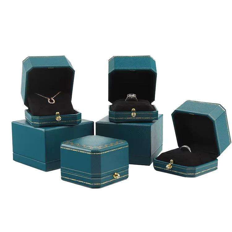 Modern Portable Travel Jewelry Storage Box Rectangle Shape for Earrings Necklace Ring Bracelet-Assembly Gift Wholesale