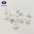 White Nylon Plastic Chair Leg Feet Pad 18 x 9.5mm Tack Glide Nail for Furniture for Kitchen Living Room Bedroom Table Leg