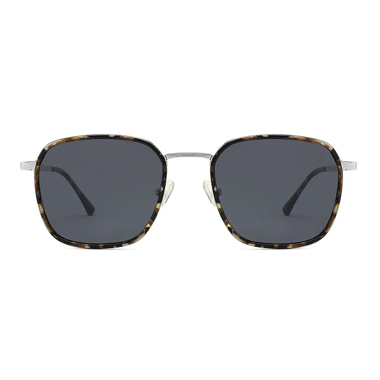 Hot Selling Saqure Sun Glasses UV400 Polarized Lenses Shades Trendy Fashion Metal Sunglasses for Men Women