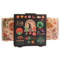 Custom Design Food Packaging Pizza Box Takeout Food Packing Folding Kraft Paper Boxes Disposable Takeaway Pizza Carton