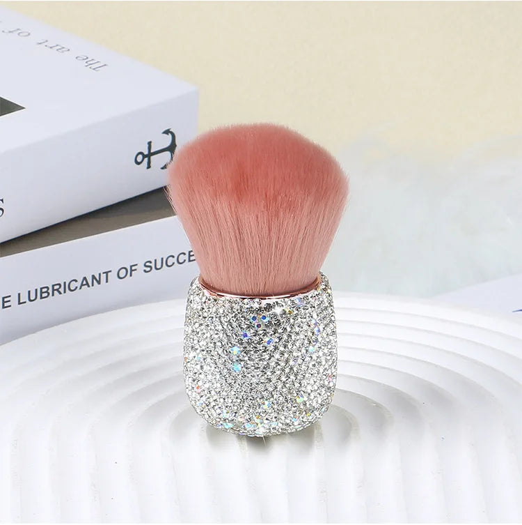 Colorful Diamond Dust Brush Shiny Clean Nail Art Mushroom Head Beauty Nail Creative Diamond Makeup Custom Logo