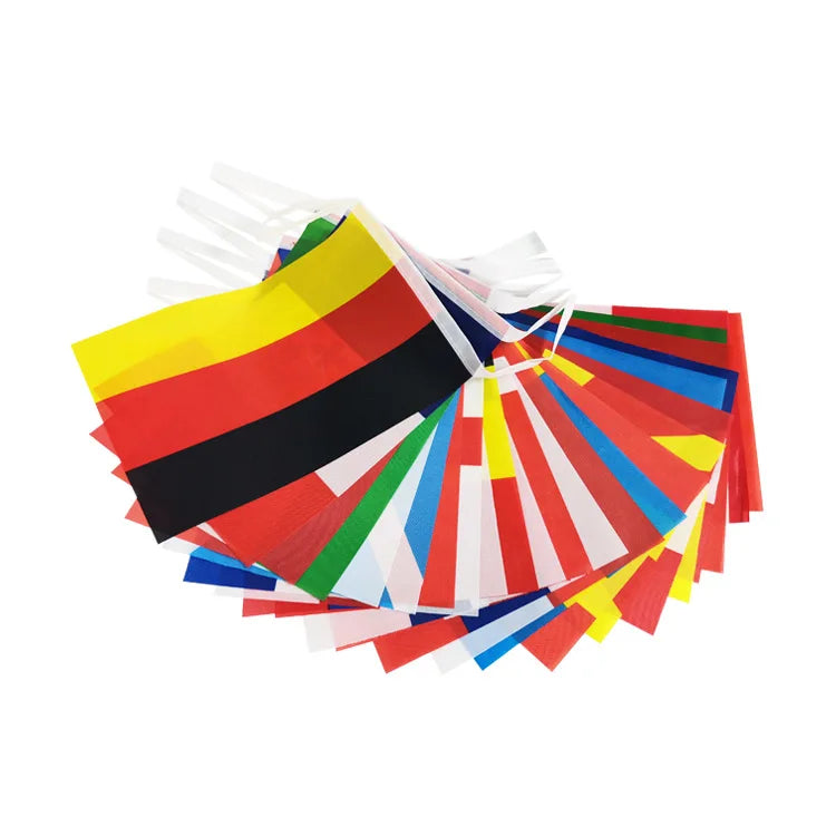 Wall Flag Polyester 10M String Flag Football Team Match Flag Banner Customization