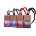 6ml Black Perfume Bottle Ready Stock Colored Glass Bottle Rearview Mirror Hanging Rope Wood Cover Car Diffuser Perfume Bottle