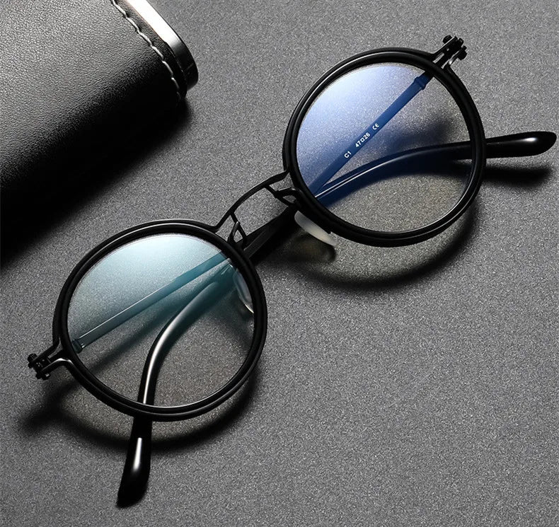 GWTNN OEM Gafas Redondas Eye Glasses Metal Designer Men and Women Frame Glasses