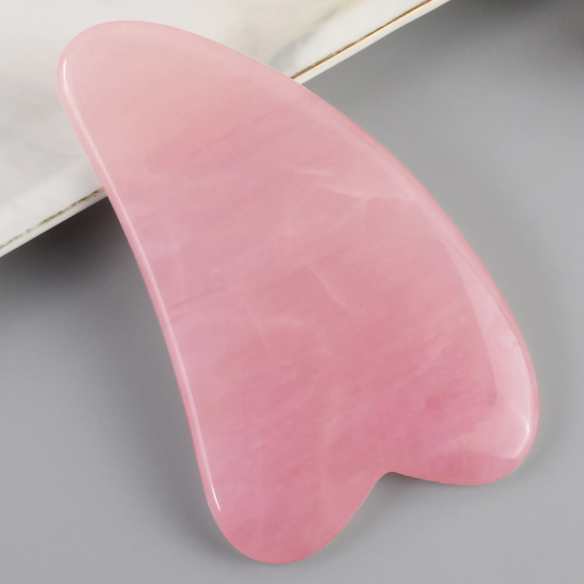 DIY Best Seller Face Roller V Shape Rose Quartz Beauty Product Gua Sha Comb Guasha