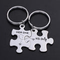 Wholesale Steel Metal Couple Keychain Custom Logo Words Love Design for Couples Souvenir Wedding Gifts Metal Keyrings