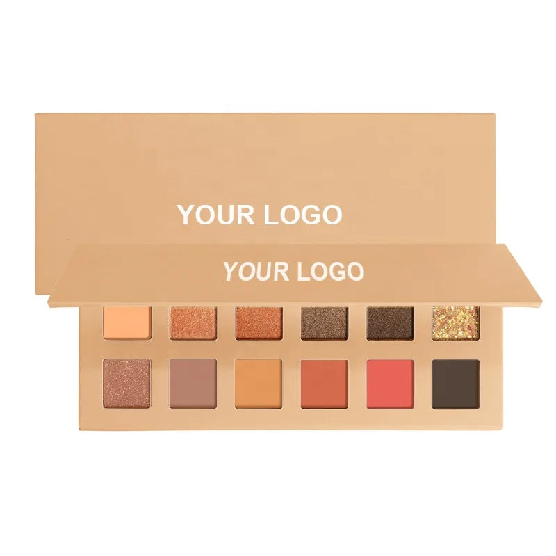 Best Quality Eye Shadow 12 Colors Eyeshadow Palette Oem Palette Eye Shadow Glitter Makeup Without Logo