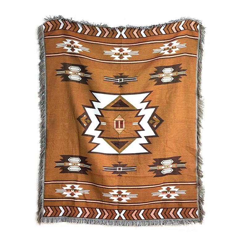 New Develop Custom Woven Throw Blanket Camping Picnic Blanket Boho Throw Rugs