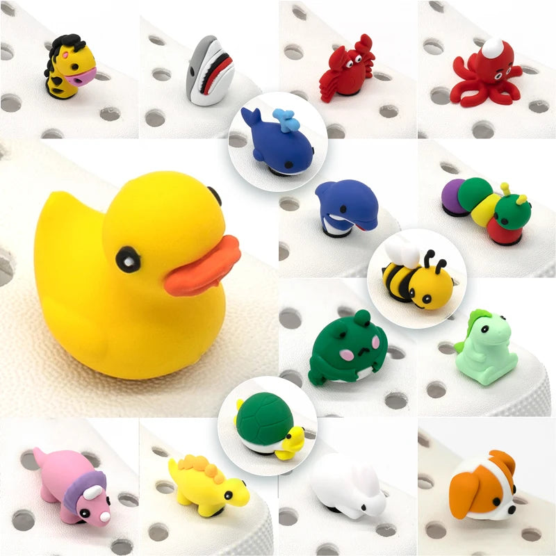 Fashion New Custom DIY Pvc 3d Animal Shoe Charms Kawaii Designer Shoe Charm Cow Luxury Shoe Charms Wholesale Bulk