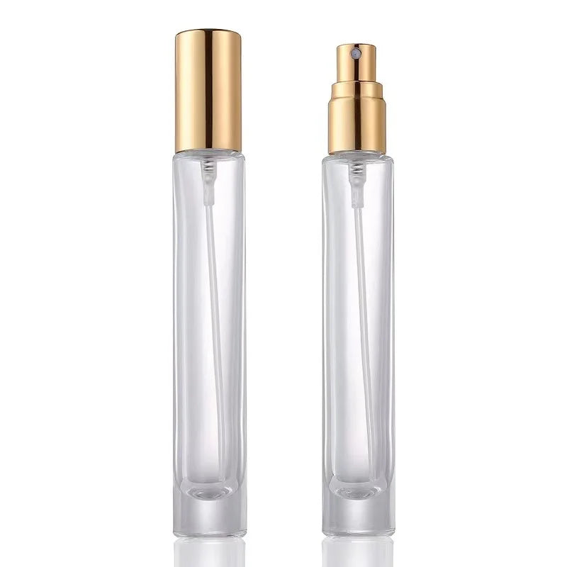 Popular 10ml Clear Cylinder Spray Mini Refillable Perfume Bottle Portable Travel Empty Cosmetic Atomizer for Daily Use
