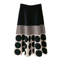 Boutique Wholesale 2026 Spring European and American Fashion Polka Dot Knitted High Waisted Elastic A-line Pleated Women's Skirt
