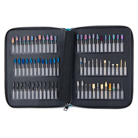 Professional 72-Count Nail Drill Set with Carbide Russian Manicure Bit 72 Drill Bit Bit Set for Nail Supplies