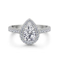 Luxury Water Drop Wedding Rings for Bridal Women Matching Zircon Crystal Rings Couples Mariage Jewelry Accessories Gift