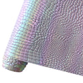 Factory Wholesale rainbow Gradient crocodile Pattern Artificial Leather Gloss Material Used to Make Kelly Bag High Heel Handbag