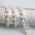 12mm Wide 10 Y Diy White Sewing Webbing Lace Ribbon Beaded Big Pearl Lace Trims Dress Edge Lace for Clothing Costume Decoration