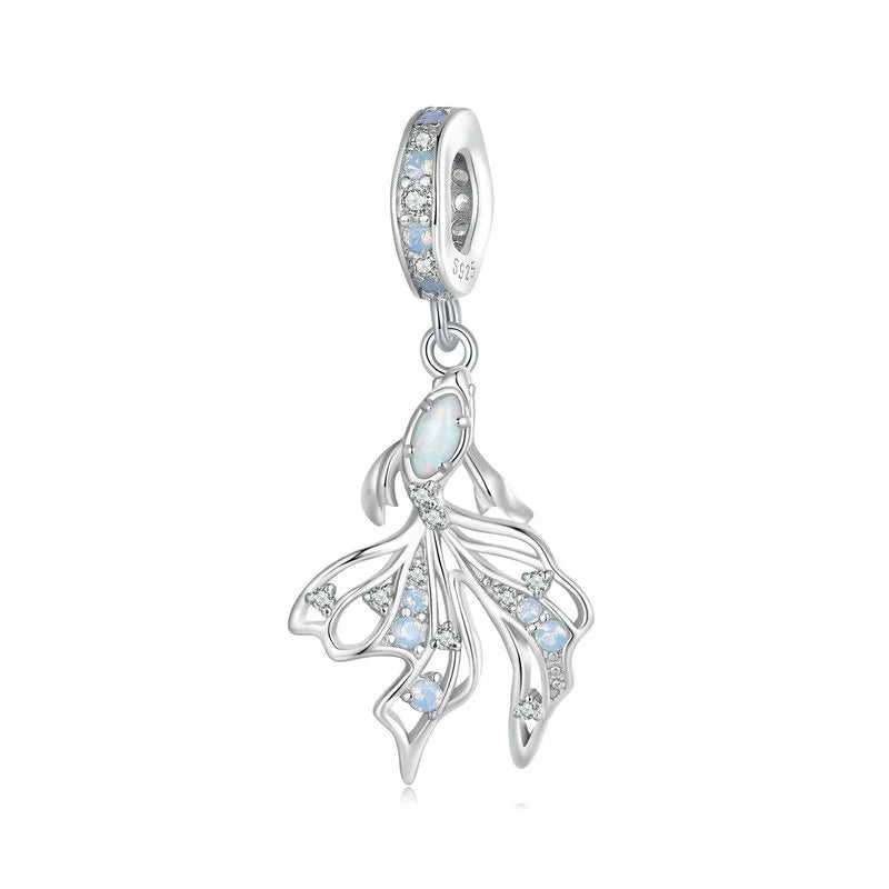 Custom Betta 3D Sorority Designer Inspired Zircon Bezel Setting Sterling Silver Party Pendants & Charms