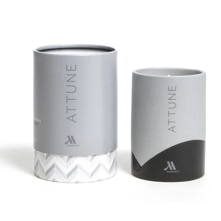 Custom Logo Gray Cylinder Gift Box for Candles Recycled Materials Matt Lamination UV Coating Sponge Lining Embossing Feature