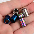 Metal Cylinder TC4 Titanium Alloy Knife Umbrella Rope Pendant Outdoor Tail Rope EDC Colorful Titanium DIY Woven Knife Pendant