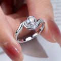 Messi Jewelry MSR-1086 14K Gold Engagement Wedding  Ring IGI 0.6CT Round Lab Grown Diamond Ring for Women