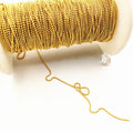 Stainless Steel 18K & 14K Gold Beads Chain 10 Meters a Roll for Personalized Necklace Bracelet Jewelry Components