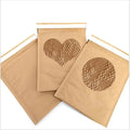 Custom Recycled Brown Kraft Paper UV Coated Envelope Bag Bottom Handle Self-Sealing Classic Style Mailer for Candle Craft Photo