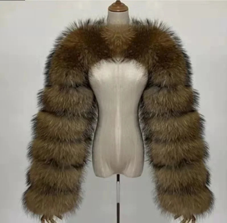 2022 Hot Selling Custom Long Real Fox Fur Sleeves for Women Fashion Soft Arm Waterproof Hip Hop Style with Polyester Lining