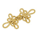 New Fashion 8.5x4cm Golden Dragonfly Handmade Fabric Chinese Knot Frog Buttons
