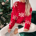 Wholesale Oem New Arrival Women Cardigan Sweater Sauteuses O-neck Knitted Sweaters Custom Logo Embroidery Christmas Sweaters