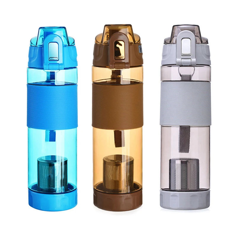 650ml Plastic High Ph Filtered Water Bottle- Alkaline Antioxidant Water With Silicone Sleeve Grip
