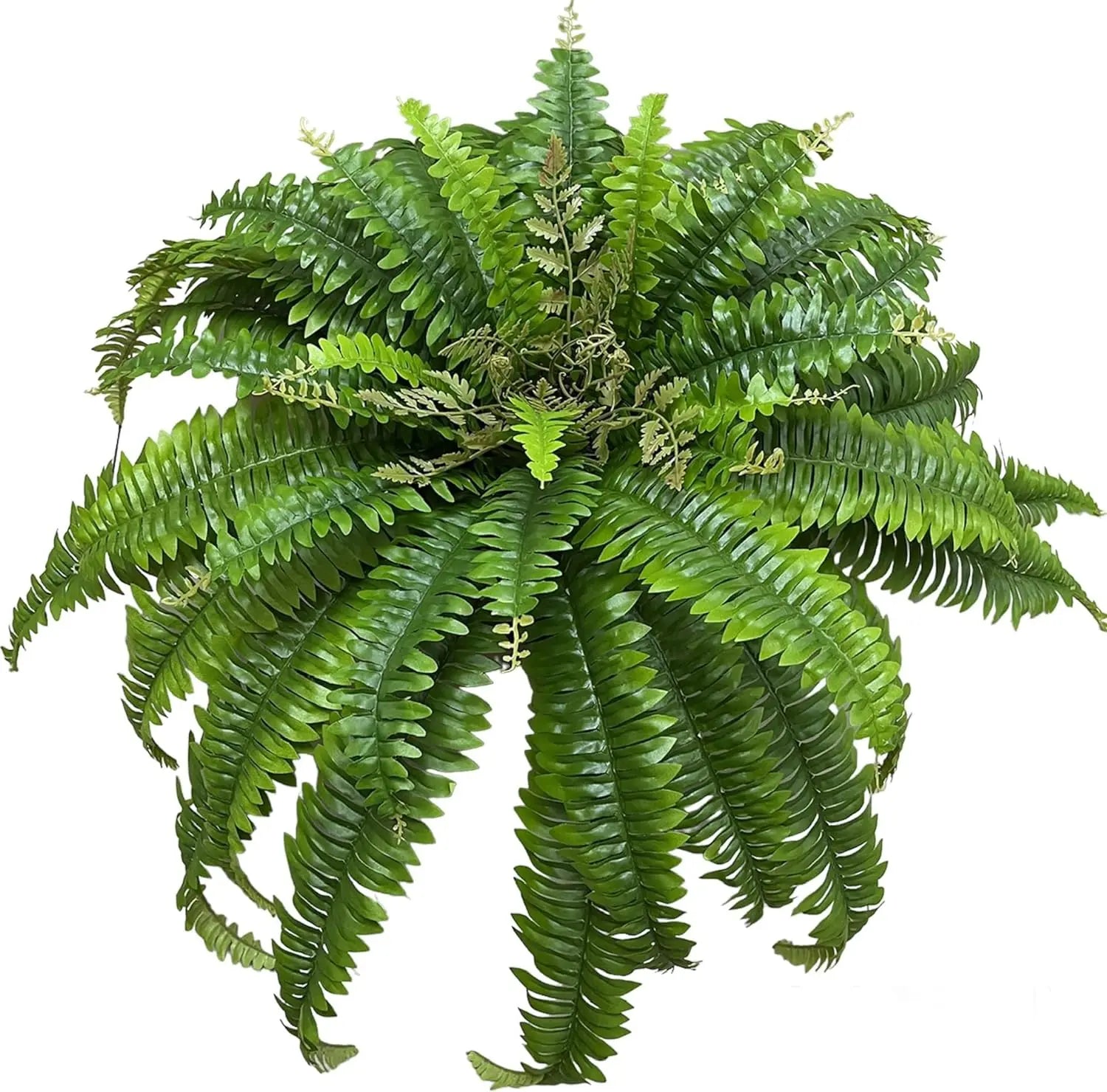 Artificial Boston Fern Plants Bushes Faux Plants Shrubs Greenery UV Resistant for House Office Garden Indoor Outdoor Decorations
