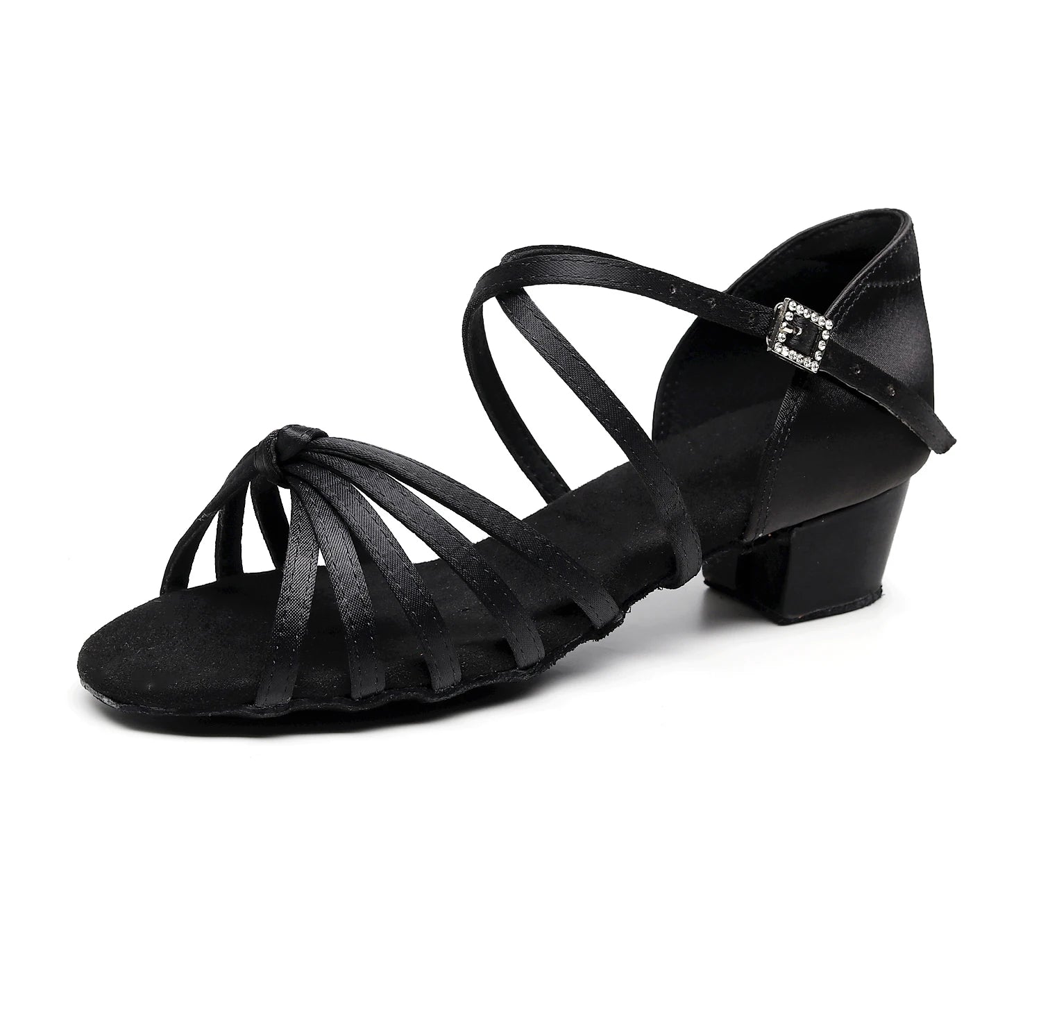 Factory Wholesale Women's Professional Latin Ballroom Salsa Dance Shoes with 3/5/7cm Heel for Girls