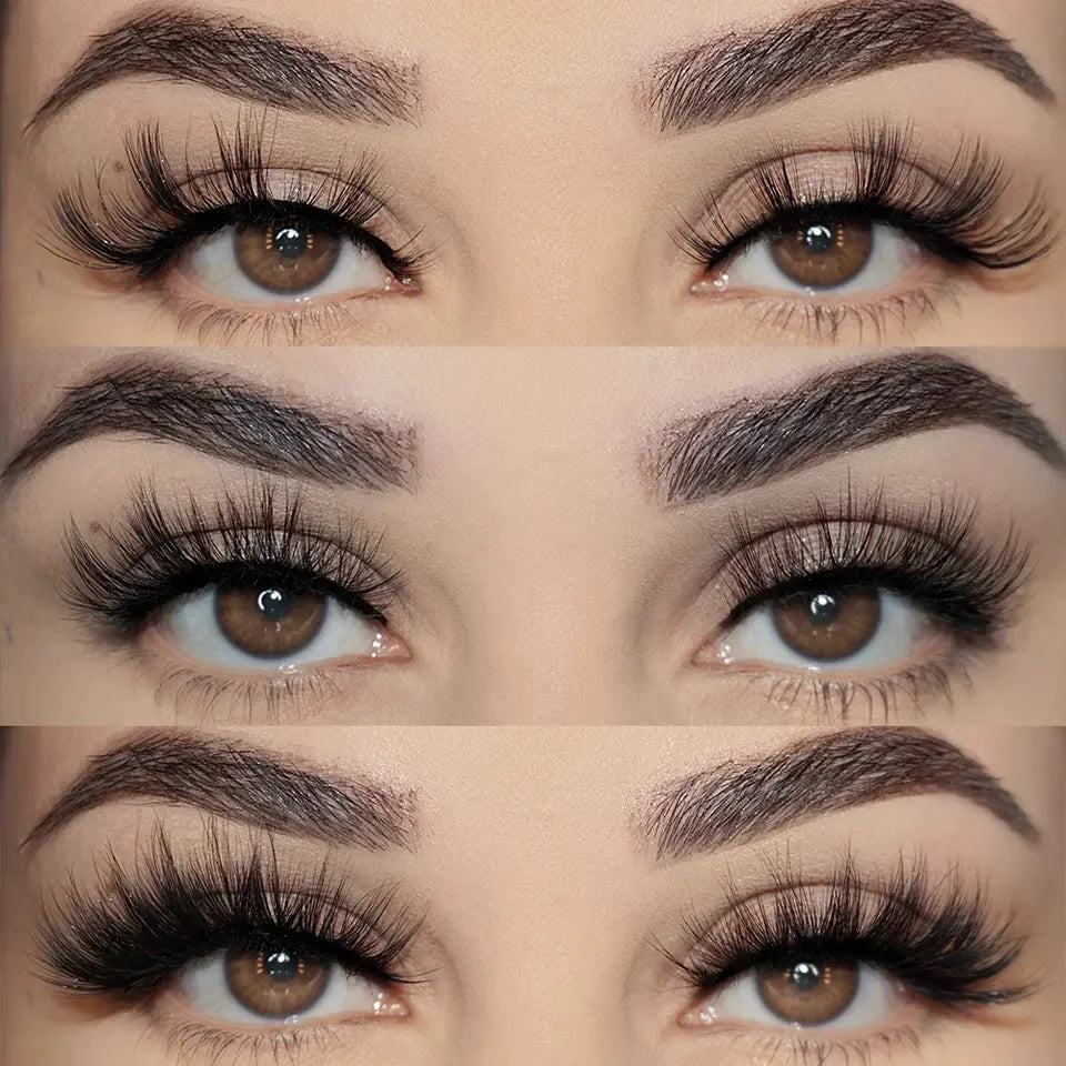 Full Strip Lash Natural 3d Faux Mink Lash 15mm 20mm Faux Mink  Eyelashes Vendor Cruelty Free 3D Silk Eyelashes