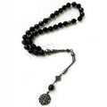 Natural Agate Cut Gold Plated High Quality Islamic Muslim Prayer Beads Tasbih Beaded Wholesale Tasbeeh Bahline 33 Mini Rosary