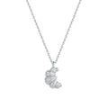 Original Design 925 Sterling Silver Bread Pendant Necklace Real Gold Plating Irregular Moon Necklace for Girls
