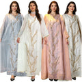 AB295 Trendy Traditional Muslim Women Dress Sequin Embroidery Dubai Robe Jalabiya for Women Reception Muslim Evening Dresses
