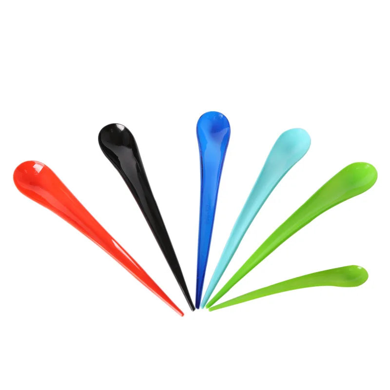 Eco Friendly Plastic Drop Shape Small Dessert Spoon Ice Cream Spoon 2023 New Ideas