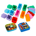 Silicone Leakproof Lunchbox Liners with Divider Mini Food Container for Snacks Condiment Salads Dressing and Fruit Dips