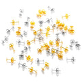 Stainless Steel Blank Post Earring Studs Base Pins With Earring Plug Findings Ear Back for DIY Jewelry Accessories V144