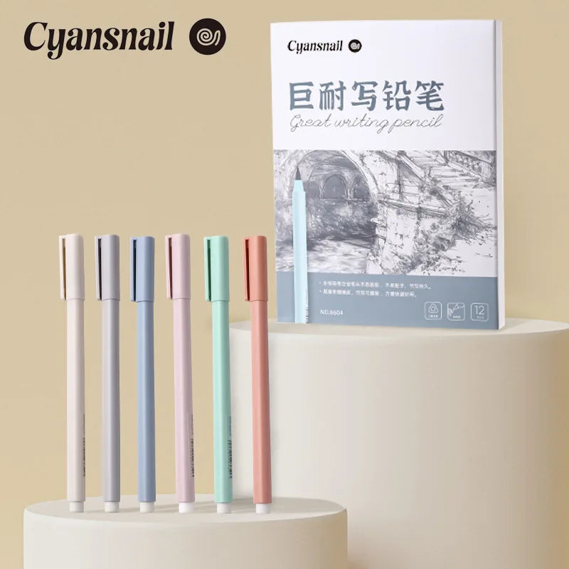 Creative Eco-friendly Customizable School Student Everlasting Pencils Solid Color Stationery Supplies