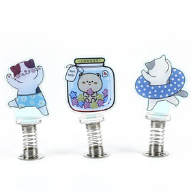 Transparent Acrylic Spring Standee Display Plastic Crafts Alloy Printed Fashion Bags School Christmas Wedding Gifts