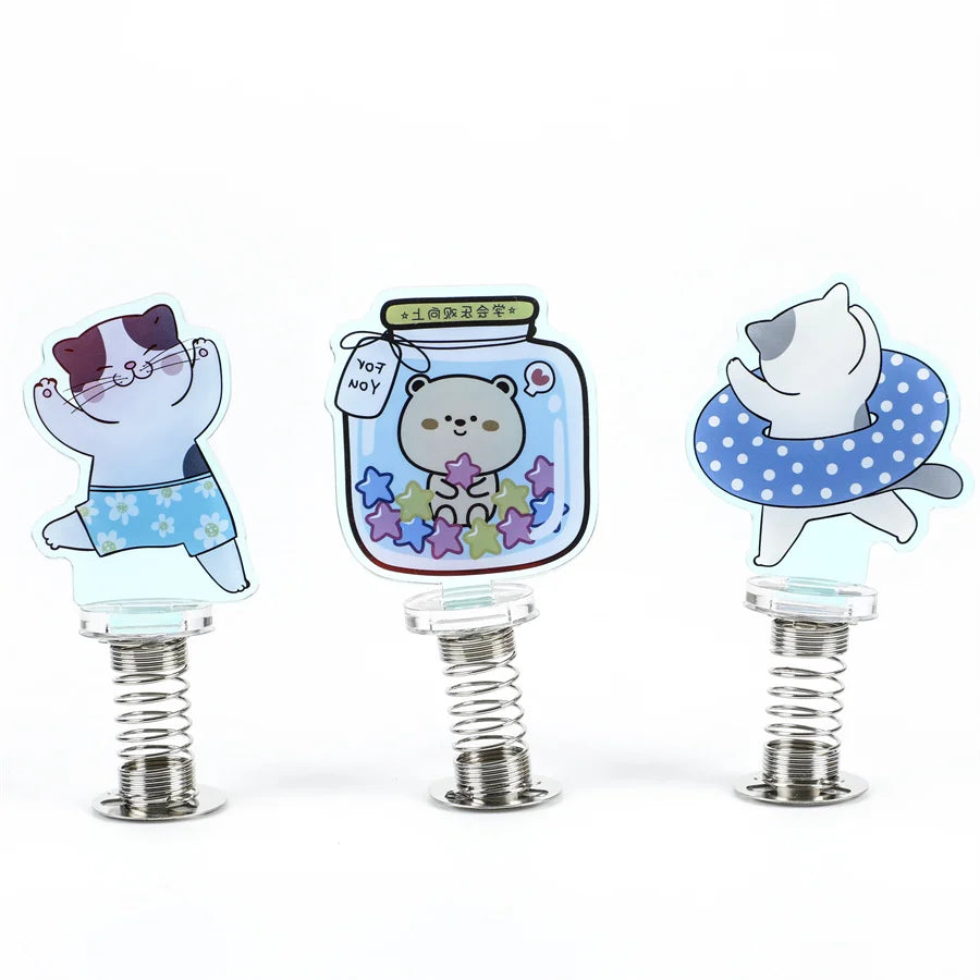 Transparent Acrylic Spring Standee Display Plastic Crafts Alloy Printed Fashion Bags School Christmas Wedding Gifts