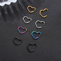 Delicate Love Heart Gold Hoop Earrings Women Stainless Steel Gold Plated Heart Shape Plain Huggie Earrings